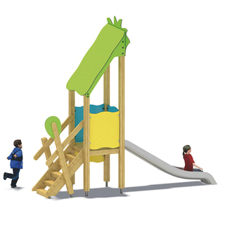 Thiết bị chơi sân chơi trong nhà / ngoài trời bằng gỗ HDPE dành cho trẻ em